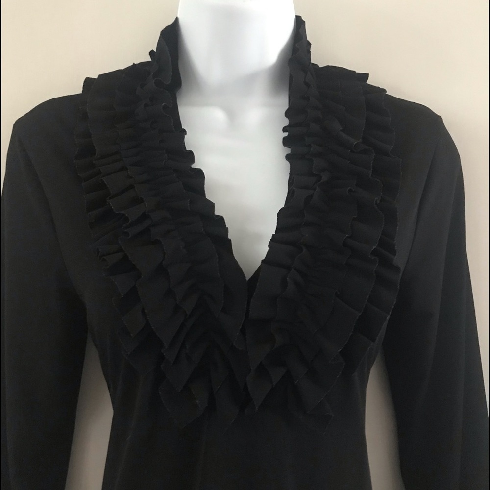 Enfocus Studio Ruffle V-Neck Dress - Picture 5 of 13